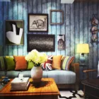 Eco-friendly Mouldproof Restaurant Bar Decor HD 3D Wood Panel Wallpaper