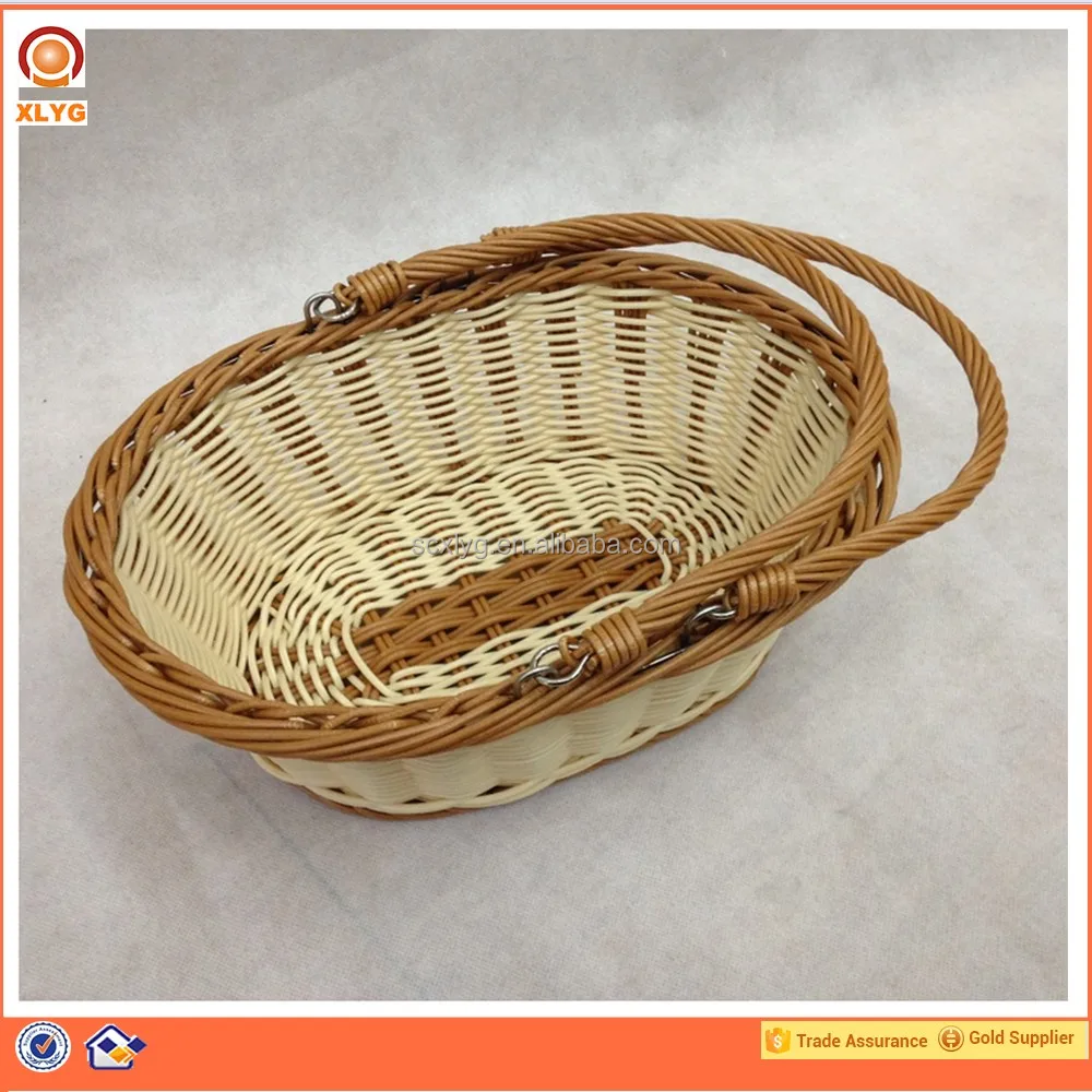 gifts & crafts basket willow picnic basket with wheels 34