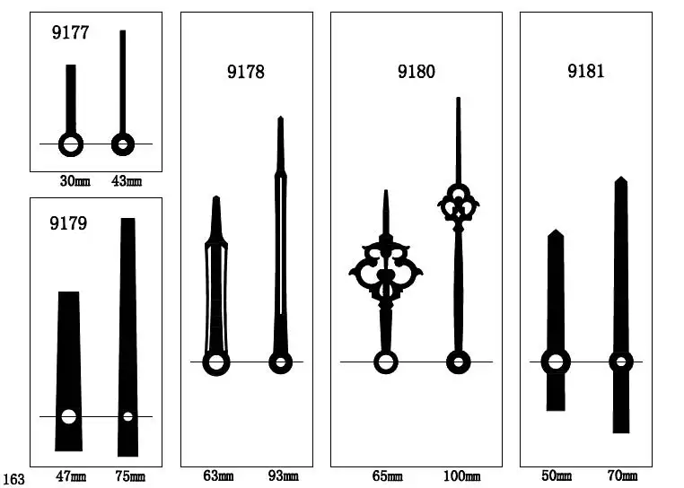 11 quartz clock hands aluminum clock hands hour and minute hands clock