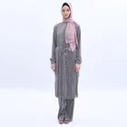 9522#Two-piece Suit Clothes muslim clothes modern fashion islamic clothing malaysia kimono dubai malaysia abaya