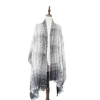 Fashion muti winter ladies warm knitted 100% polyester loop yarn scarf