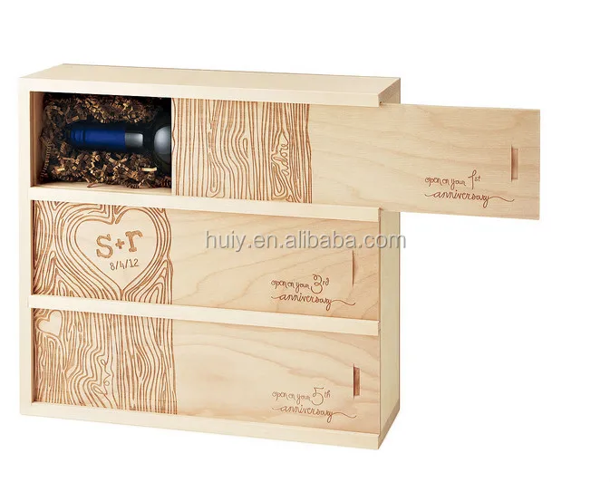 wooden packing gift box wooden wine box with accessories