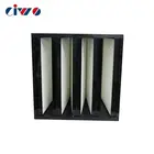 Ciwo High heat resistance V - form H13, H14 Aluminum mini pleated hepa filter for house ventilation