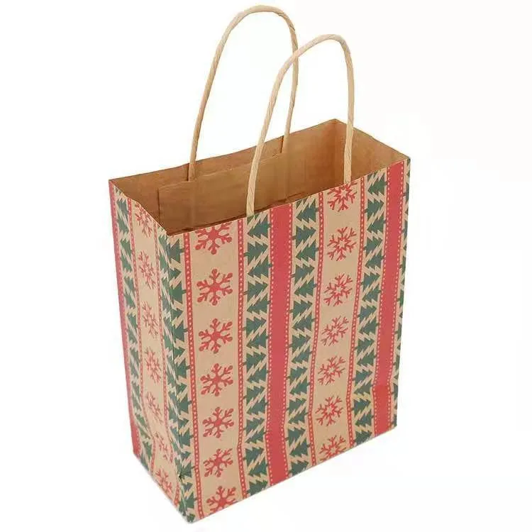 color and size christmas kraft paper bag bag type gift paper bag