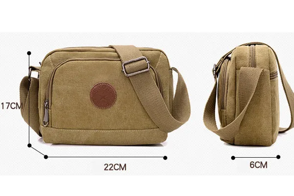 Promotion custom shoulder strap bag unisex small messenger bags canvas men