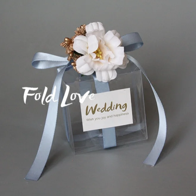 box for candy biscuit wedding favor gift box with ribbon luxury