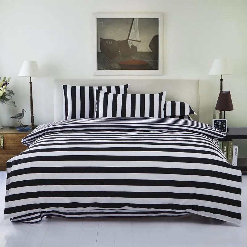 Adult bedding set Brief style stripe duvet cover set bed linen bedclothes 3or 4pcs/set bed cotton set quilt cover bedspread.