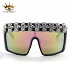 New fashion design fashion big diamond women pc frame sunglasses