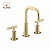 Blackened Bronze Nickle Brass Bathroom Two Handle 3 Hole Bath Faucet