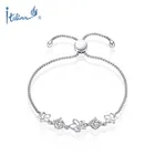 Fashion Jewelry Wholesale Women Accessories Manufacturer Charm Classic Flower Bracelet Cubic Zirconia Rhodium Plating