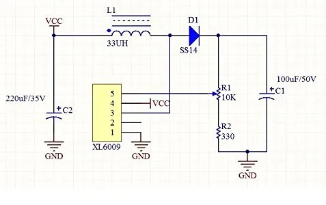 dc-dc adjustable xl6009 step up boost power converter module