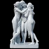 Indoor stone marble beauty female sexy young girl woman nude statue sculpture