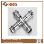 Stainless Steel JIS M Profile Press Plumbing Fitting Cross