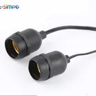 50cm long PVC Cable light socket screw outdoor E27 E26 IP65 waterproof Lamp holder