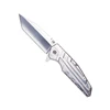 Plating silver titanium pocket knife made in china