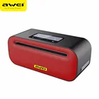 AWEI new arrival 3D surround bass sound quality big capacity 2018 hot sales outdoor karaoke speaker with wireless mic
