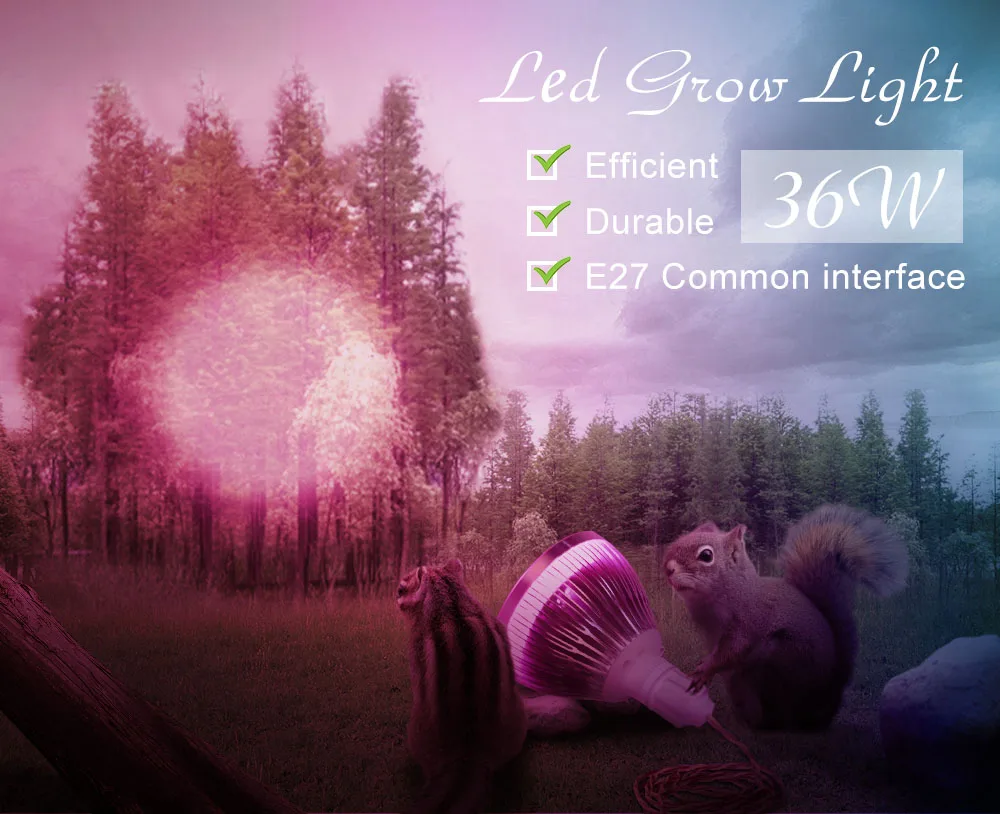 E27 plant grow led  Indoor or Desktop Plants LED Grow Light Flexible Lamp LED Plant Growth Light 21W 54W AC85-265V Free shipping (21)