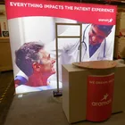 frameless aluminum advertising tradeshow display LED light box, double side fabric light box