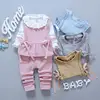 lx10244a new hottest child wear cotton baby girl clothes three-pieces fancy kids clothing sets girls