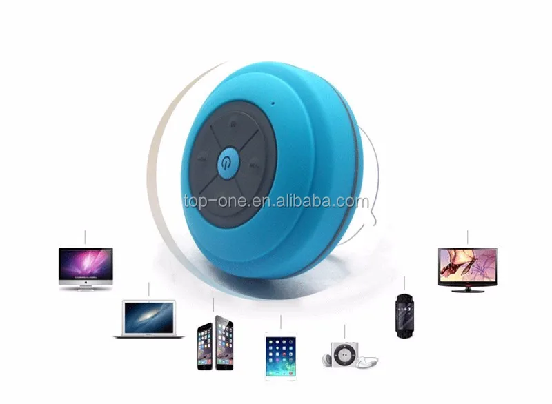 New design LED sucker bluetooth shower speaker, waterproof bluetooth speaker with LED light - ANKUX.COM