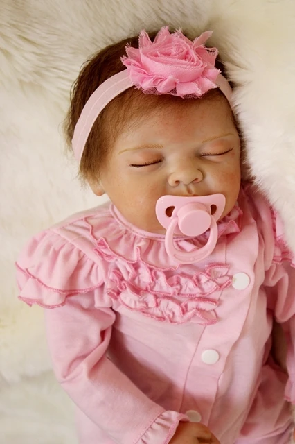 Muñecas bebé reborn de silicona para niños, juguete de bebé recién 22 ", suave, aspecto real
