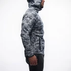 Low Moq Label Free No Logo Active Wear Long Sleeve Baseball Wholesale Plain Black Camo Men Hoodies With Zippers