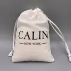 Mini Drawstring Pouches Cotton Muslin 4" x 3" bag