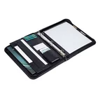 hot sale A4 size file folder 3 ring binder zip leather portfolio with handle