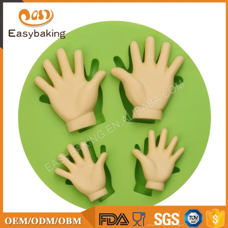 ES-1306 Große Hände, kleine Hände Silikonformen für die Fondant-Kuchendekoration