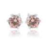 26728 Xuping 4mm Champagne crystal small gold earrings,aliexpress jewelry,fancy earrings for party girls