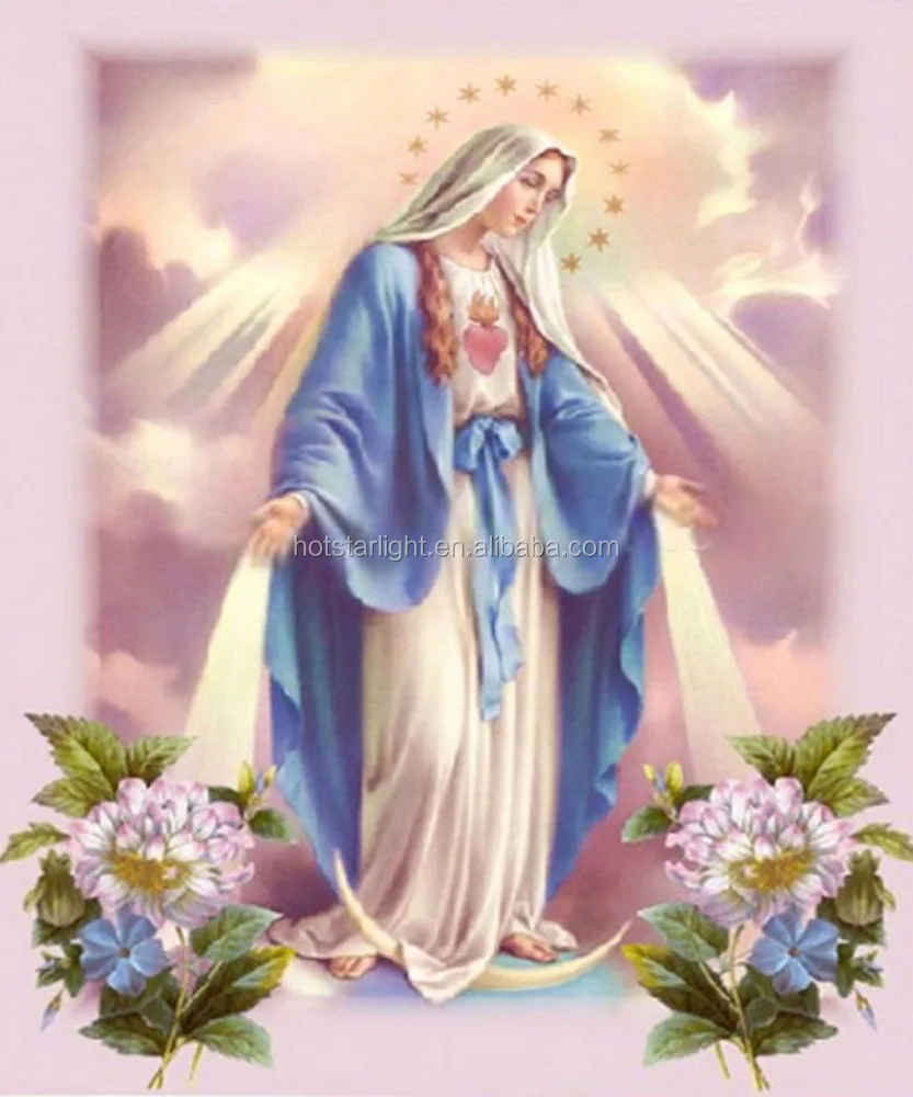 A Virgem Maria Religião 3D famoso pinturas de arte resina diamante