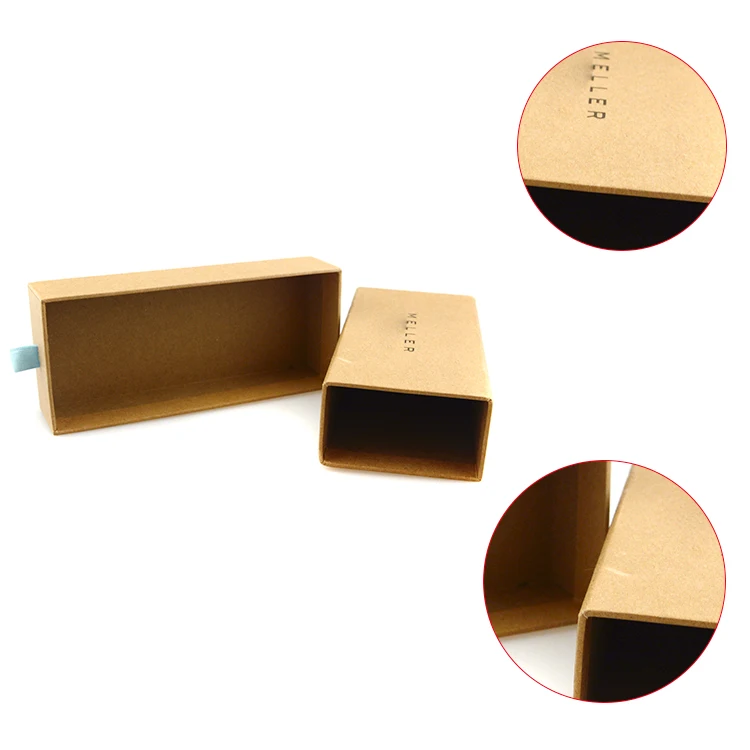 brown drawer jewlery boxes packaging wholesale kraft gift box
