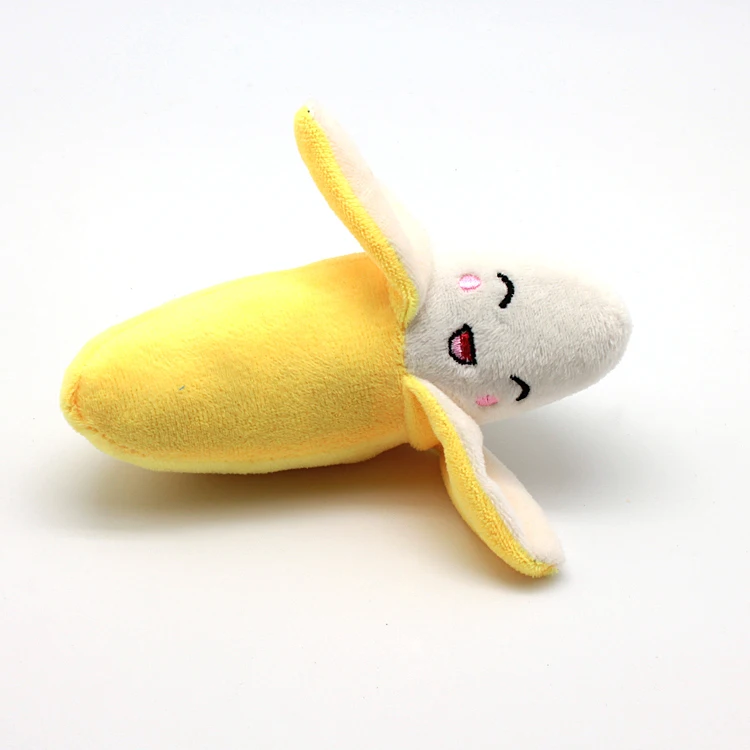 Factory OEM Design Cute Banana Pet Dog Plush Toys Puppy Chew Play Sound Toy For Dog
