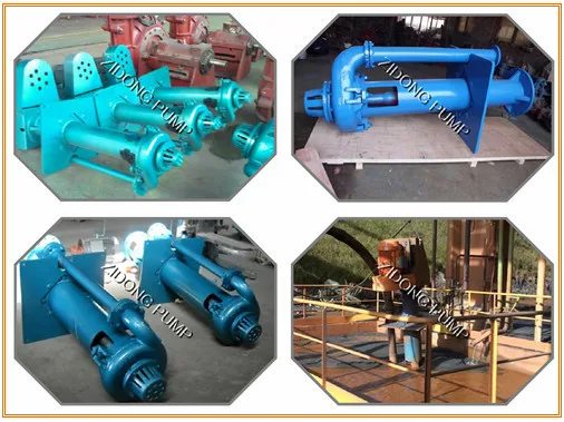 Single suction vertical centrifugal slurry pumps submersible pump