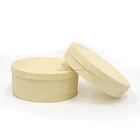 Eco-friendly small wood veneer round gift box with lid