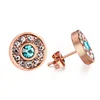 Japan and South Korea fashion jewelry wholesale, stainless steel blue diamond stud earrings YSS1146