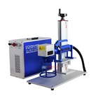 20watt IPG laser source fiber laser marking machine for metal fiber laser marking with rotary attachment