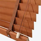 Outdoor Classic External Aluminum Part Wooden 50mm Wood Venetian Blinds