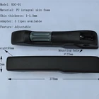 Black PU integral skin foam adjustable armrest for bus seat