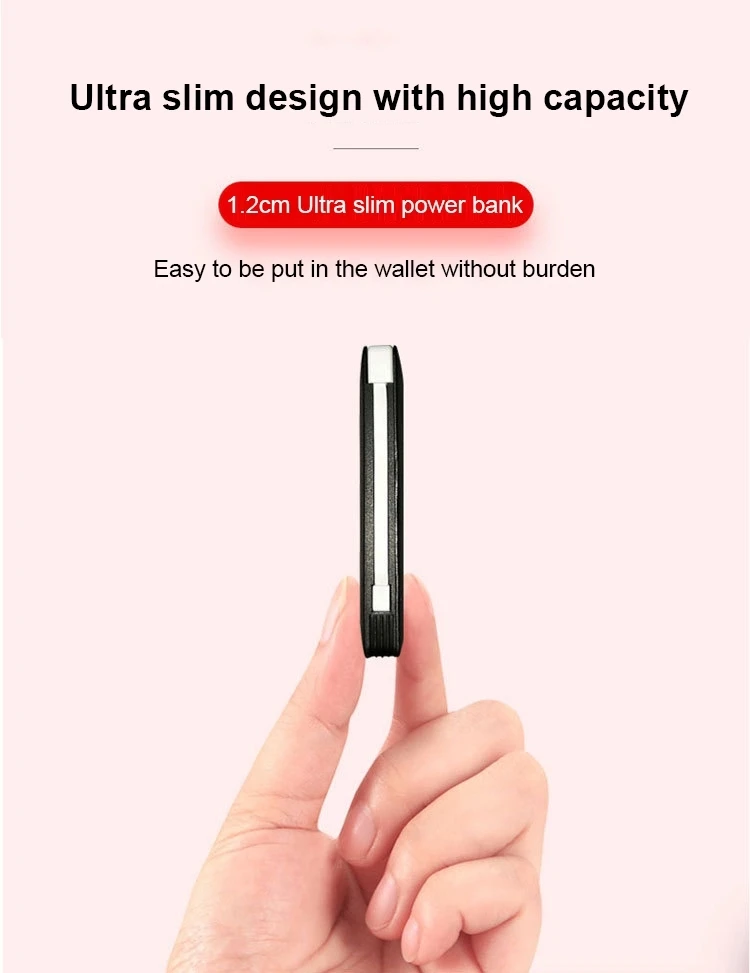 bank mini cute leather portable charger for christmas gifts