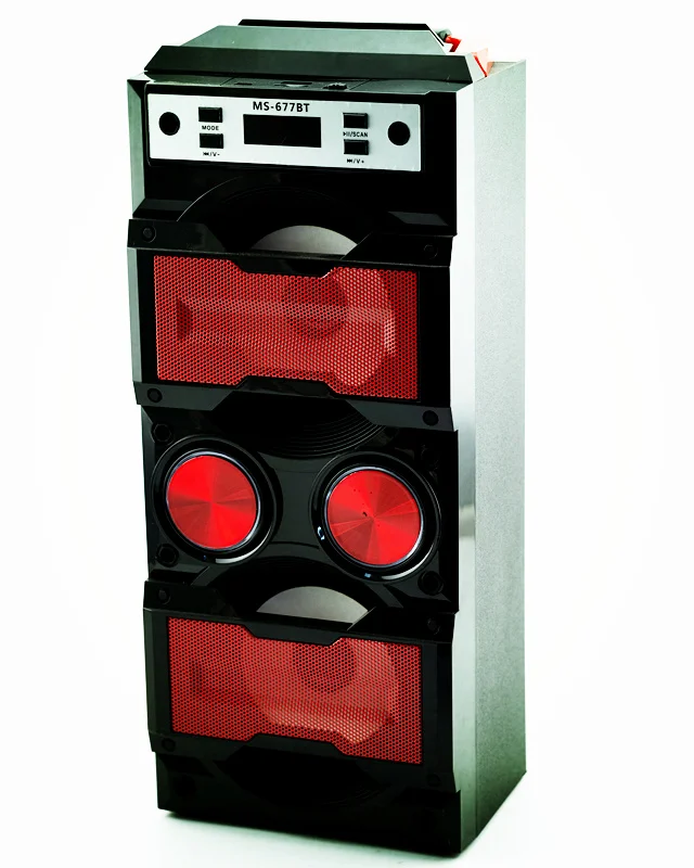 Latest new 4inch wireless Portable wooden outdoor Speaker MS -676BT with TF/USB/FM Radio mp3 speaker , with remote - ANKUX.COM