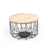 /product-detail/nordic-modern-home-furniture-black-iron-wood-hollow-coffee-table-for-indoor-62202962450.html