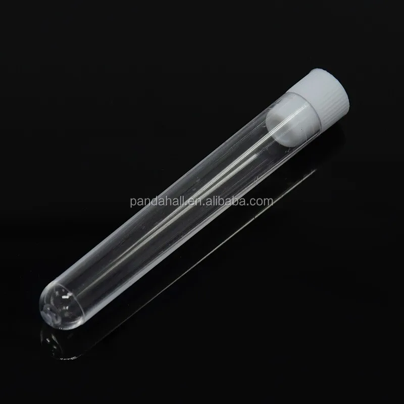 Clear Tube Plastic Beaded Containers With Lid,12mm Wide,80mm Long(c065y