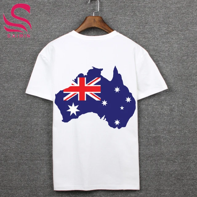 Russia's 2018 football World Cup fans equipped Australia fans dedicated t-shirts Australia country flag shirt