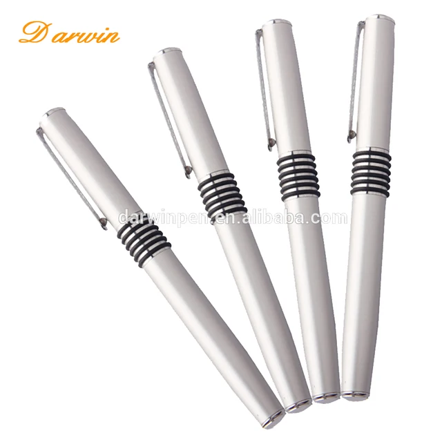 custom printed roller writing gift metal pens silver