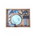 Promotional various durable using pet cleaning grooming scissors set pet food bowl