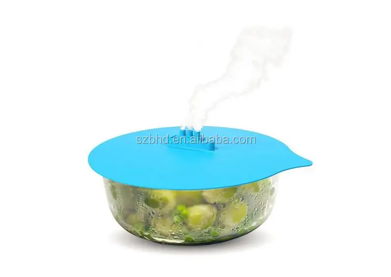 bpa free universal silicone steam ship lid, heat resistant