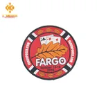 The most popular custom colored round shaped woven patch