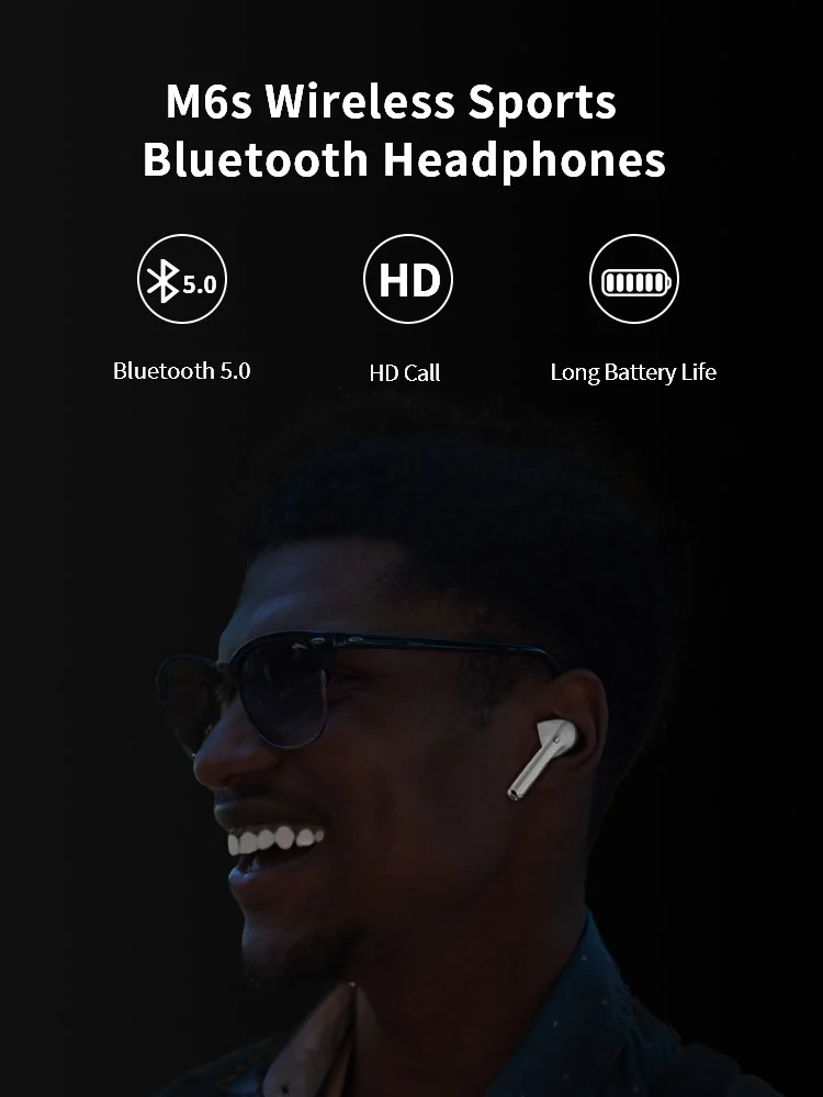 Good sound quality Myinnov m6s tws wireless earphones in ear wireless headphones tws earbuds with charging case - ANKUX.COM