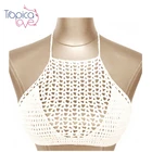 Handmade crochet hollow bra,women crochet bikini top lady sexy bikini beach